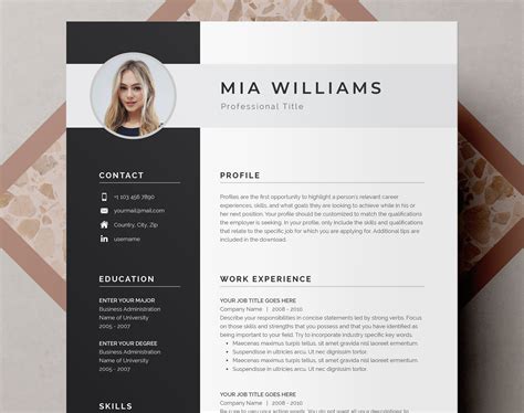 Etsy Resume Template Free
